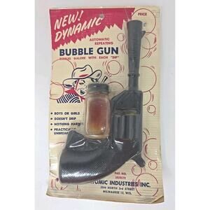 1958 Dynamic Atomic Industries Bubble Gun Water Black Rare Sealed U132